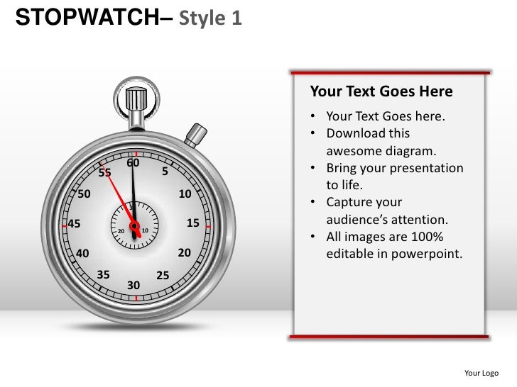 Stopwatch style 1 powerpoint presentation templates