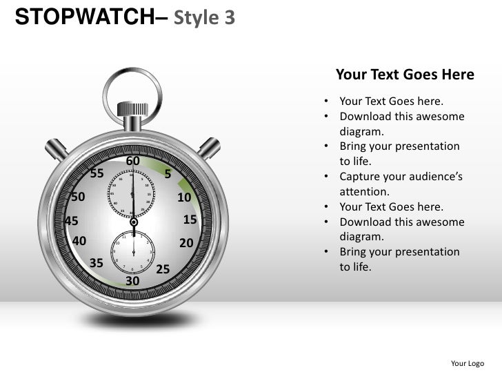 Stopwatch style 3 powerpoint presentation templates