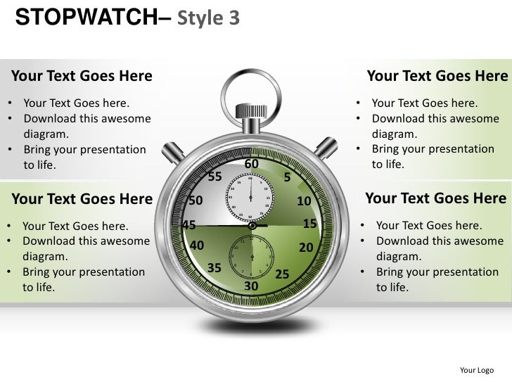 Stopwatch style 3 powerpoint presentation templates