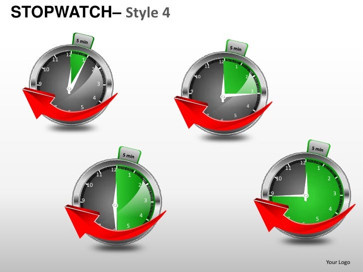 Stopwatch style 4 powerpoint presentation templates
