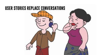 USER STORIES REPLACE CONVERSATIONS
 
