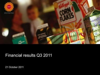 Financial results Q3 2011

21 October 2011
 
