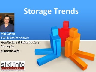 Storage Trends Pini Cohen EVP & Senior Analyst Architecture & Infrastructure Strategies [email_address] 