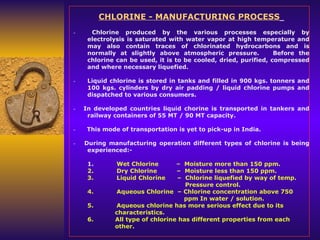 Chlorine Process Storage and manufacture safety | PPT