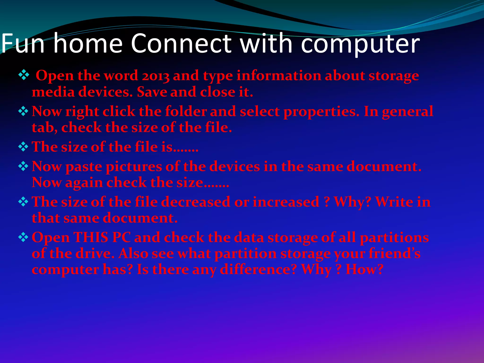 Storage and memory devices grade 4 | PPTX