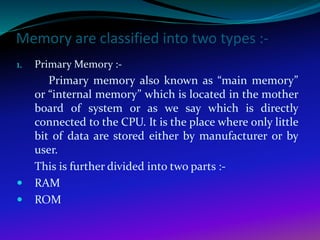 Storage and memory devices grade 4 | PPTX