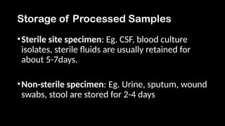 Comprehensive Guide to Storage and Processing of Clinical Specimens in ...