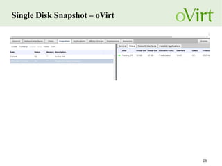 26
Single Disk Snapshot – oVirt
 