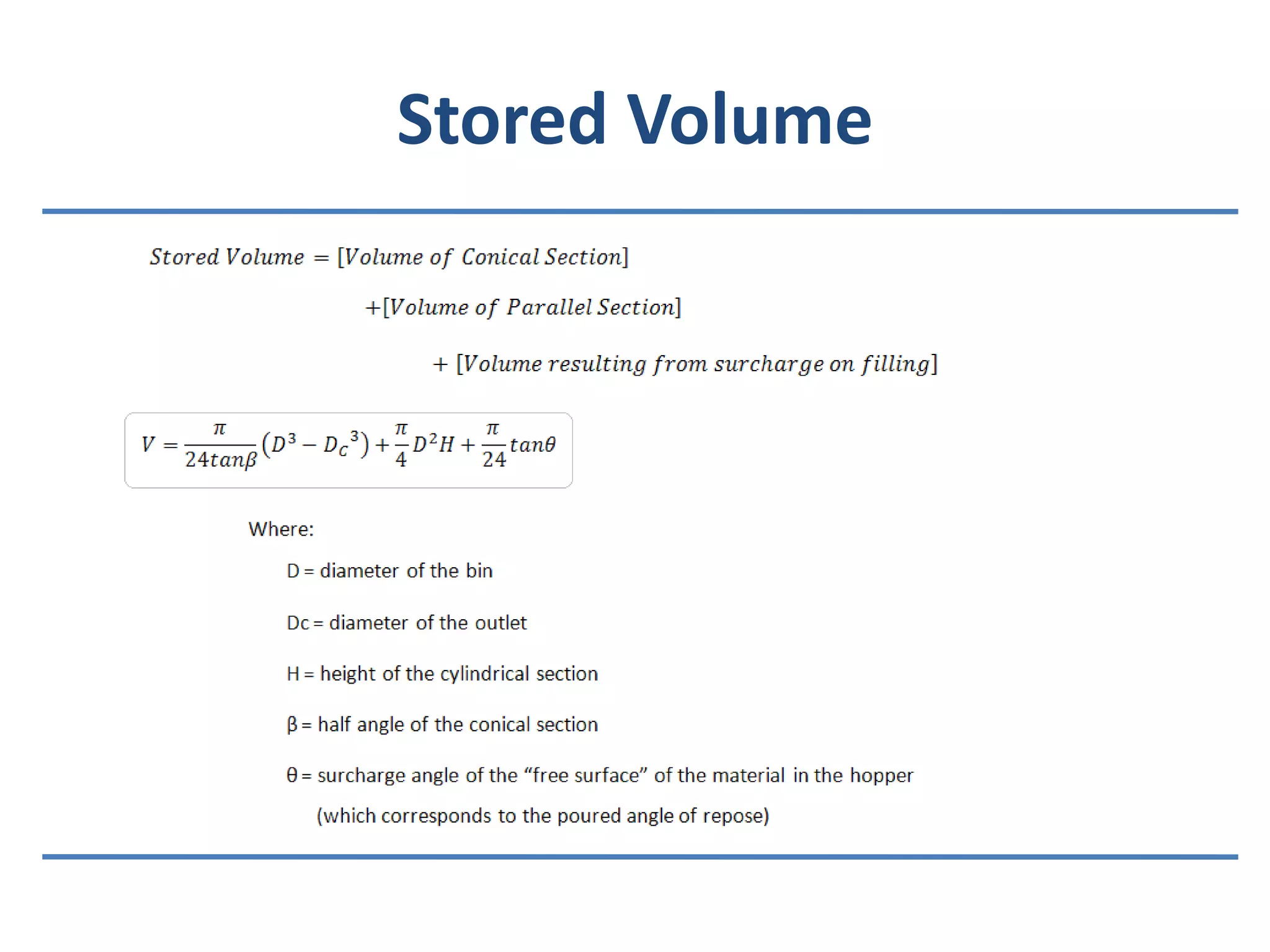 Stored Volume