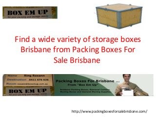 Find a wide variety of storage boxes
Brisbane from Packing Boxes For
Sale Brisbane

http://www.packingboxesforsalebrisbane.com/

 