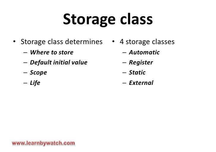 Storage class