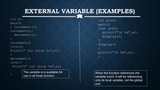 Storage class in c | PPTX