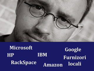 Microsoft       Google
HP         IBM
                 Furnizori
 RackSpace Amazon locali
 