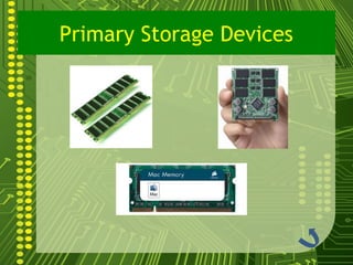 Primary Storage Devices
 