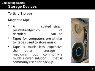 Comprehensive Overview of Computer Storage Devices and Their Types | PPTX