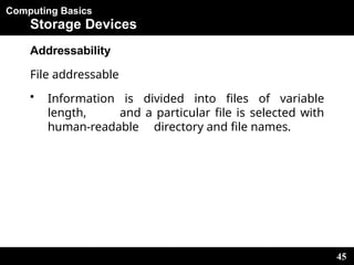 Comprehensive Overview of Computer Storage Devices and Their Types | PPTX