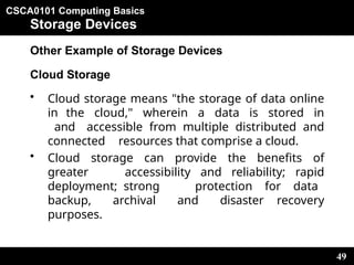 Comprehensive Overview of Computer Storage Devices and Their Types | PPTX