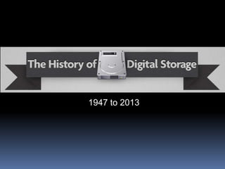 1947 Computer Data Storage Storage devices in computer systems | PPTX