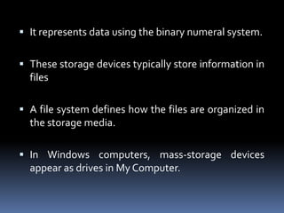 Storage devices in computer systems | PPT