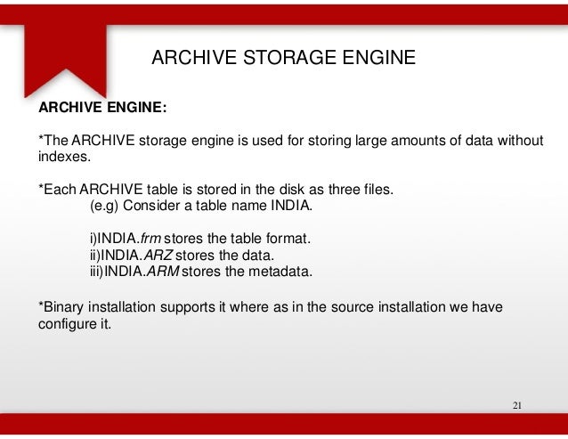 Mysql Storage Engine Size : MariaDB and MySQL storage engines: an ...