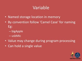Storage in programming | PPT