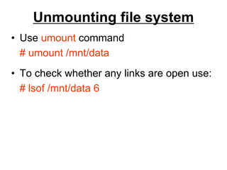 Unmount File System Storage Management in Linux OS.ppt