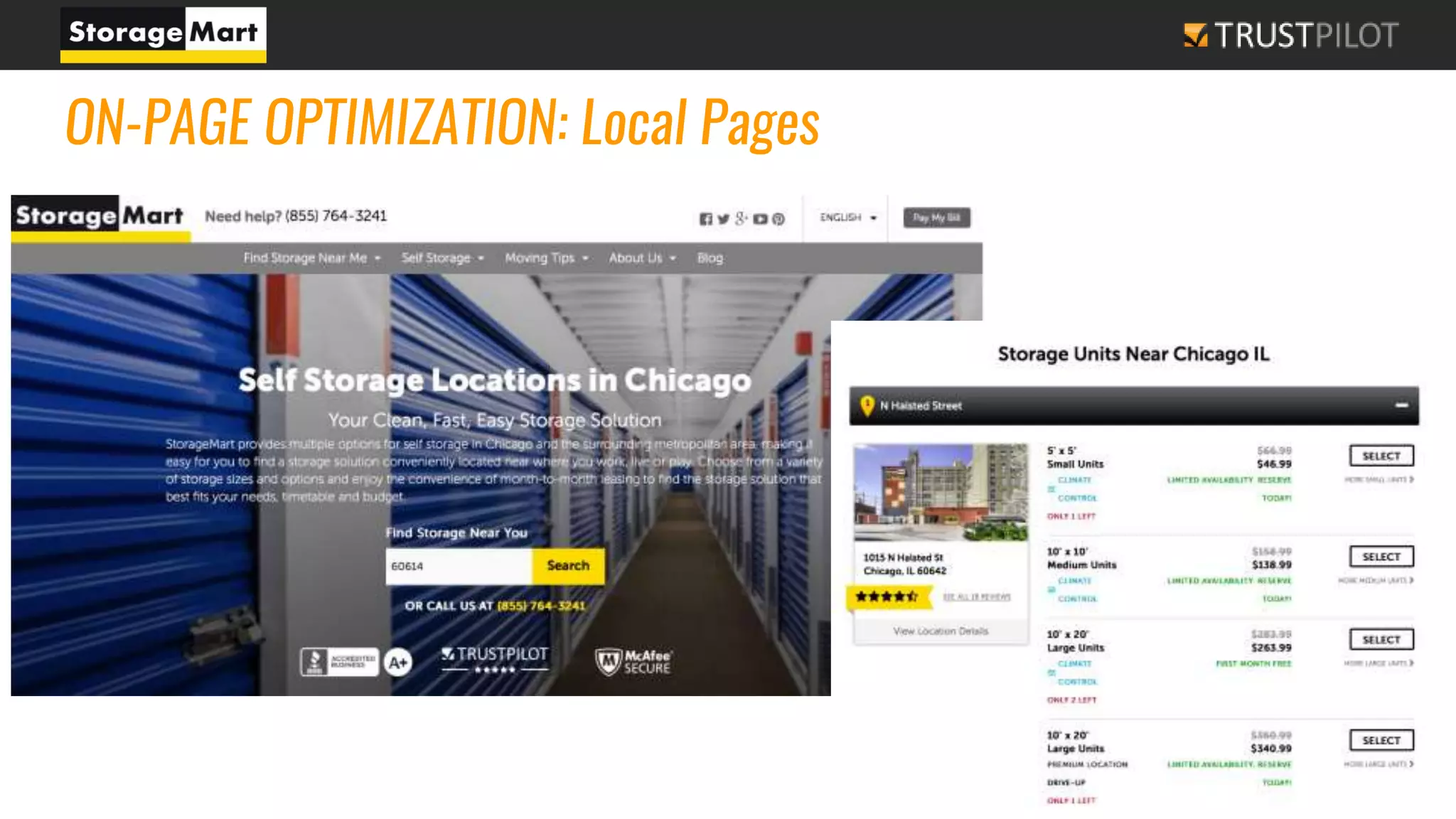 ON-PAGE OPTIMIZATION: Local Pages
 