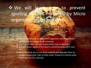 Storage of food