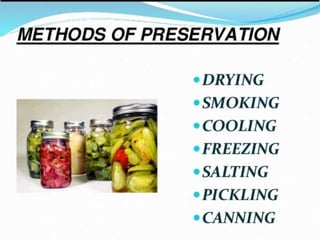 Storage of food