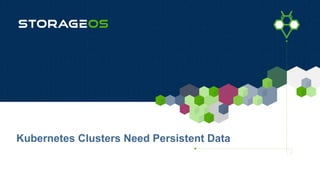 Kubernetes Clusters Need Persistent Data
 