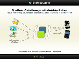 Cloud-based Content Management for Mobile Applications.
Focus on building your mobile application, let us take care of the backend.




            The CMS for iOS, Android, Windows Phone 7 and others.
 