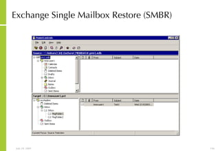 Exchange Single Mailbox Restore (SMBR) 