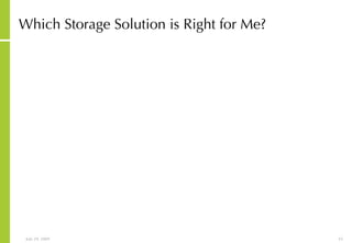 Which Storage Solution is Right for Me? 