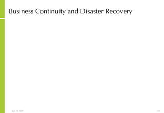 Business Continuity and Disaster Recovery 