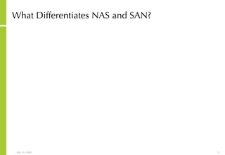 What Differentiates NAS and SAN? 