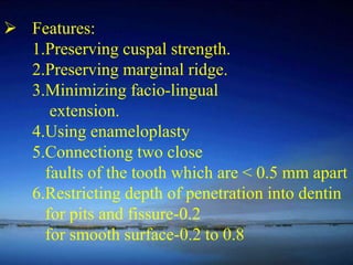 Cuspal Ridges Principles of cavity preparation by Dr .rupali | PPT