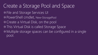Storage spaces - for SQL Server Workloads | PPT