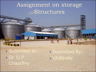 Assignment on storage
Structures
 Submitted to:-
 Dr. O.P.
Chaudhry
 Submitted By:-
 VAIBHAV
 
