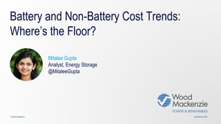 woodmac.comTrusted intelligence
Battery and Non-Battery Cost Trends:
Where’s the Floor?
Mitalee Gupta
Analyst, Energy Storage
@MitaleeGupta
 