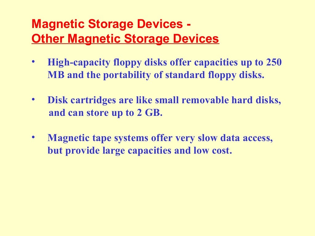 Storage Technologies