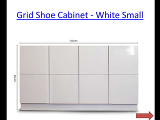 Grid Shoe Cabinet - White Small
 