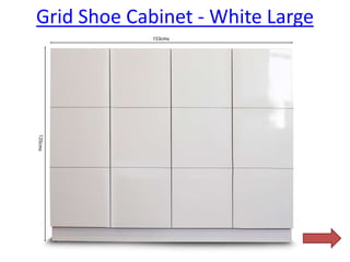 Grid Shoe Cabinet - White Large
 