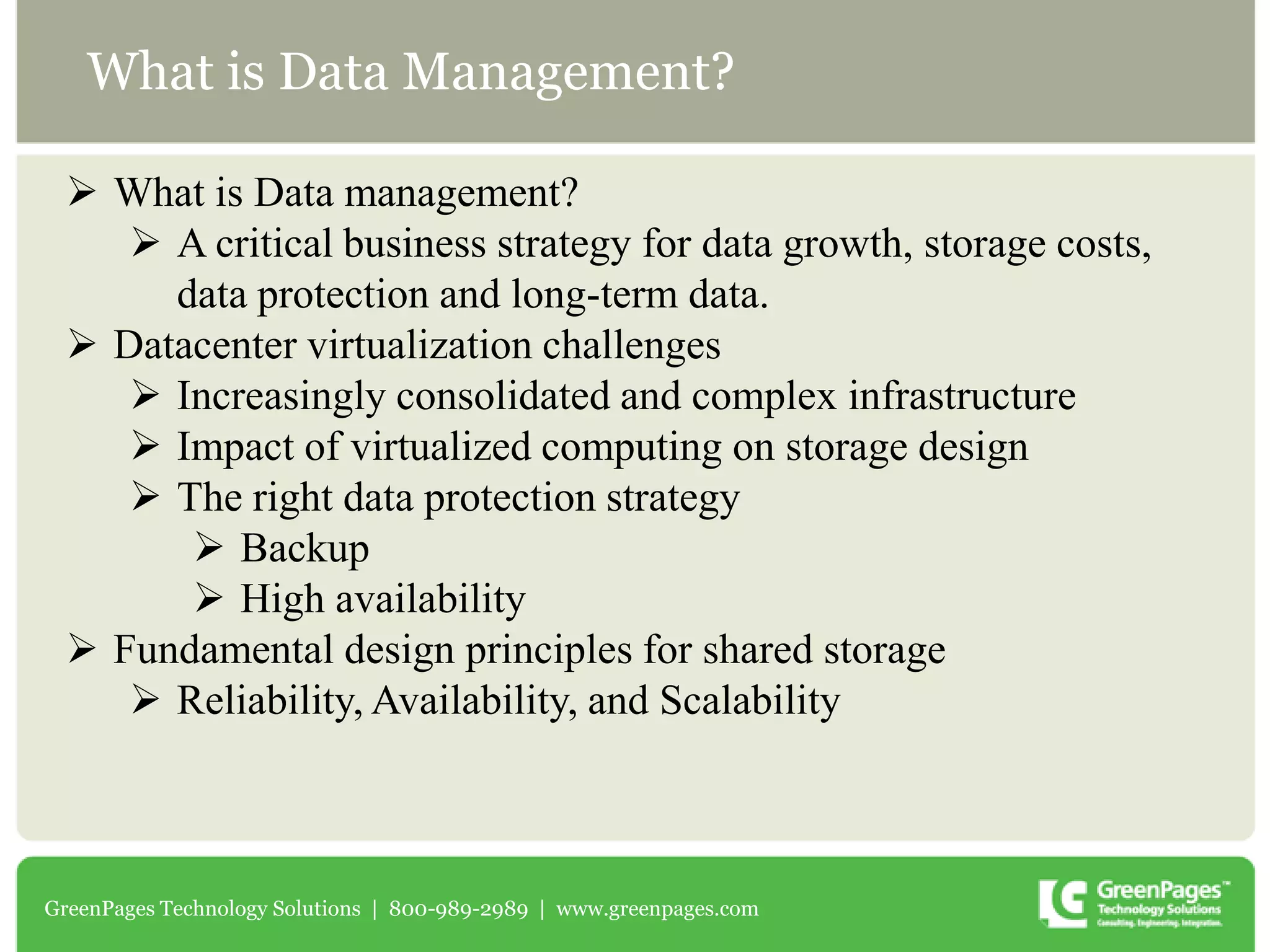 Storage Design Impacts