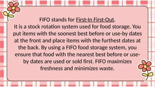 Storing Meat PPT 4 TLE COOKERY 10 WK 7-8 | PPTX