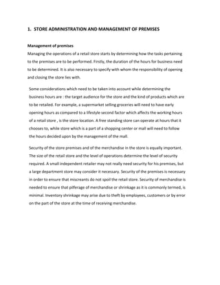 Store Operations ...