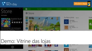 Modern Apps
Demo: Vitrine das lojas
 