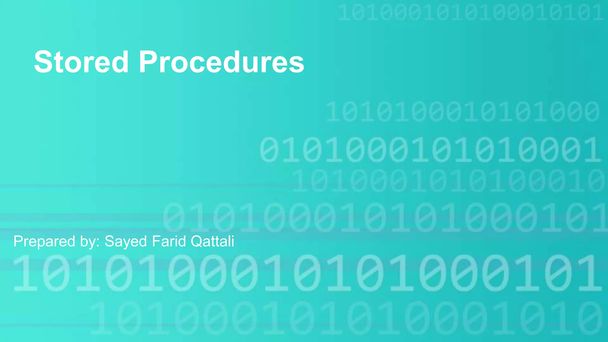 Stored Procedures | PPT