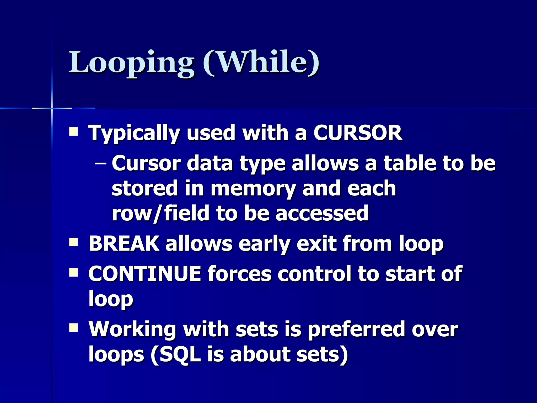 SQL Server Stored procedures | PPT
