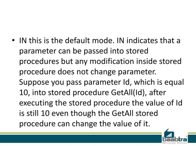 Stored procedures in_mysql | PPTX