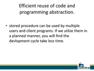 Stored procedures in_mysql | PPTX